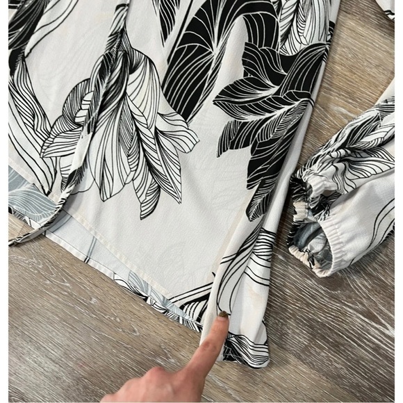 Yoana Baraschi Sz M Womens Tropical Print Tunic Top Hawaiian Peasant Blous - Picture 14 of 15